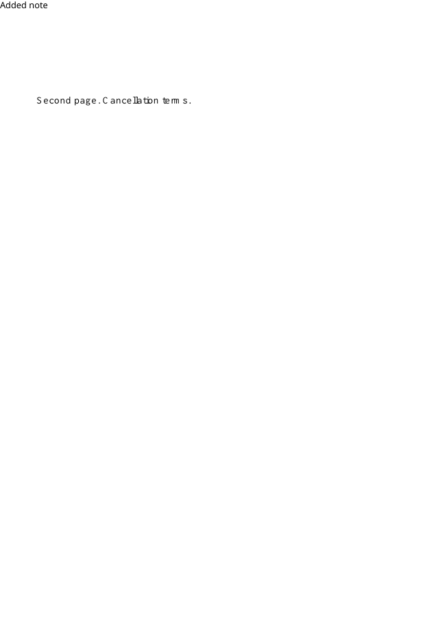 The test adds Added note to page 2 and verifies it does not appear on page 1.