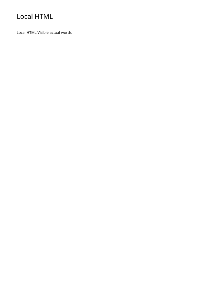 The sample preserves Visible actual words and excludes SECRET_SCRIPT from the source script element.